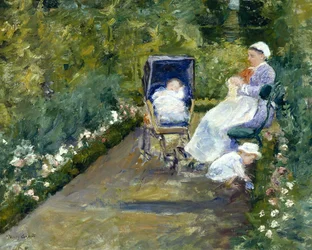 Kinderen in een tuin